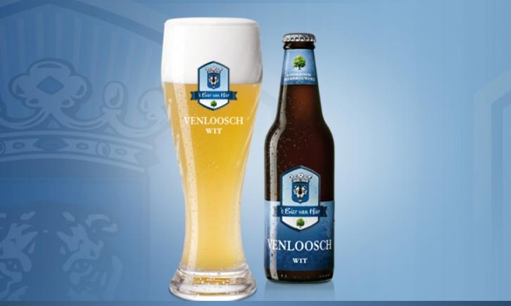 Venloosch Wit flesje en glas Venloosch Wit flesje en glas